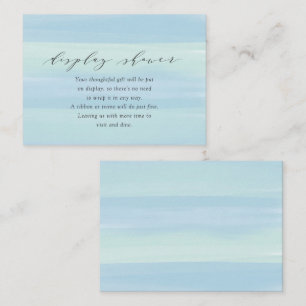 Cartão De Informações Placa de gabinete do Chá de exibição com faixa azu