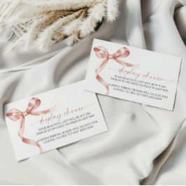 Cartão De Informações Placa de gabinete do Chá de fraldas de exibição do