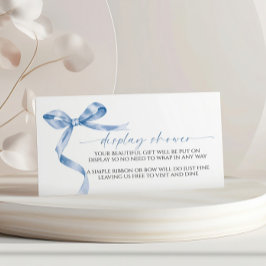 Cartão De Informações Placa de gabinete do Chá de fraldas de exibição do