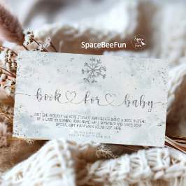 Cartão De Informações Placa de gabinete do Chá de fraldas de inverno em