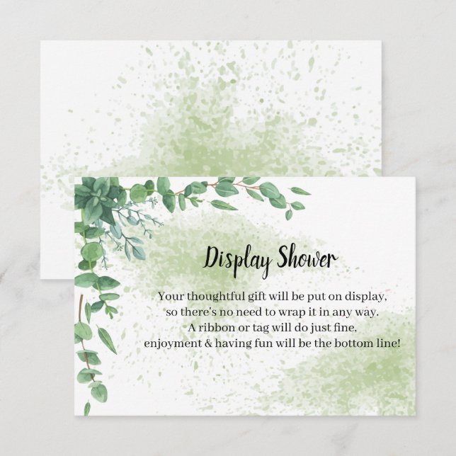 Cartão De Informações Placa de gabinete do Chá de panela de exibição Euc (Frente/Verso)