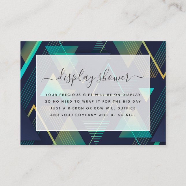 Cartão De Informações Placa de gabinete do Chá de panela Geométrico Mode (Frente)