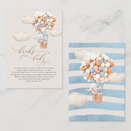 Cartão De Informações Placa de gabinete do elefante Balloon Baby Books