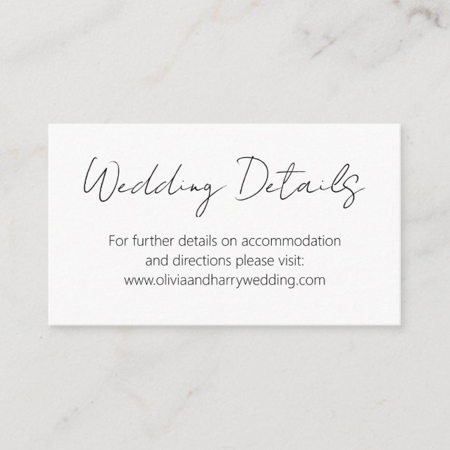 Cartão De Informações Placa de Gabinete do Site do Estilo de Manuscrito  (Frente)