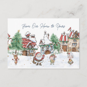 Cartão De Informações Placa de gabinete Elf Rudolph de Natal