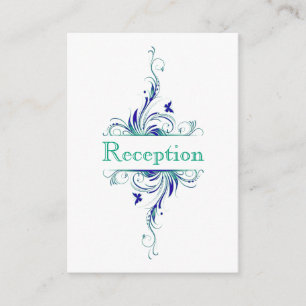 Cartão De Informações Placa de gabinete flexível aqua branca azul