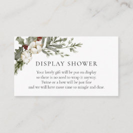 Cartão De Informações Placa de gabinete flexível de inverno elegante