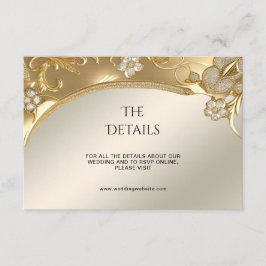 Cartão De Informações Placa de gabinete Floral Detalhado do Ornamentado