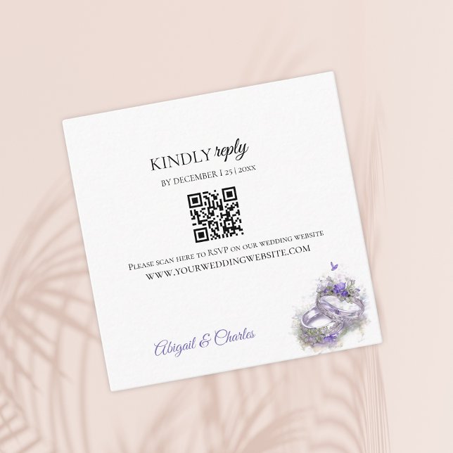 Cartão De Informações Placa de gabinete lilás moderna (Criador carregado)