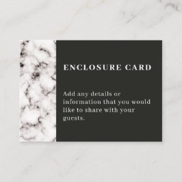 Cartão De Informações Placa de gabinete marble e preta