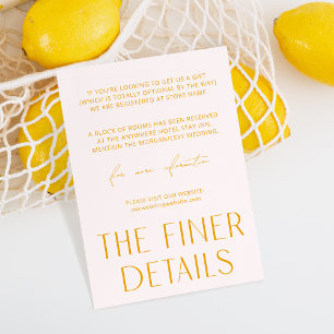 Cartão De Informações Placa de gabinete Mínima, Rosa e Amarelo