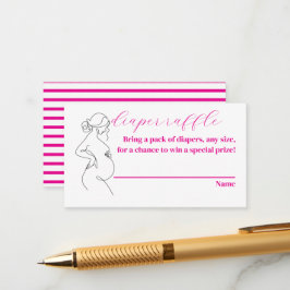 Cartão De Informações Placa de gabinete minimalista de gravidez de linha