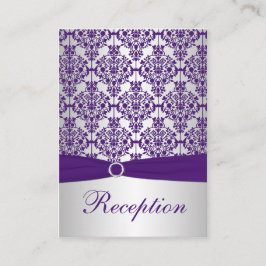 Cartão De Informações Placa de gabinete para danos prateados e roxos