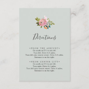 Cartão De Informações Placa de gabinete para instruções florais pintadas