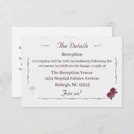 Cartão De Informações Placa de gabinete para Rosas finos