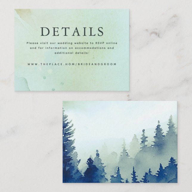 Cartão De Informações Placa de Gabinete Pequeno Pormenores de Casamento (Frente/Verso)