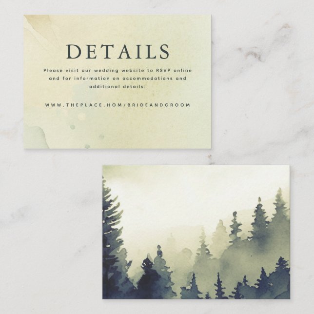 Cartão De Informações Placa de Gabinete Pequeno Pormenores de Casamento (Frente/Verso)