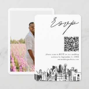 Cartão De Informações Placa de gabinete pequeno RSVP RSVP de Casamento d