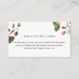 Cartão De Informações Placa de gabinete personalizada de morango Berry S