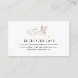 Cartão De Informações Placa de gabinete personalizada White Stork