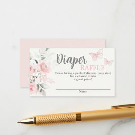 Cartão De Informações Placa de gabinete Raffle com Fralda de borboleta