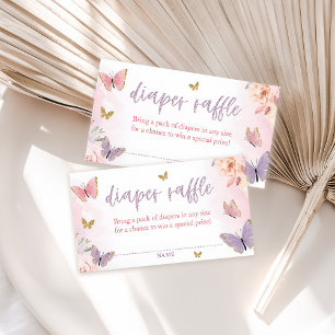 Cartão De Informações Placa de gabinete Raffle com Fralda de borboleta