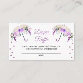 Cartão De Informações Placa de gabinete Raffle com Fralda de guarda-chuv