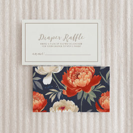 Cartão De Informações Placa de gabinete Raffle de Fralda de outono