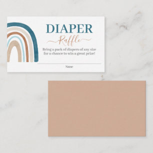 Cartão De Informações Placa de gabinete Raffle Fralda-arco-íris azul
