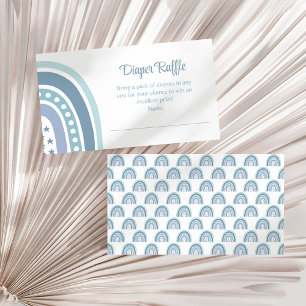 Cartão De Informações Placa de gabinete Raffle Fralda Arco-Íris Azul Boh