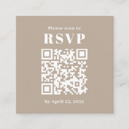 Cartão De Informações Placa de gabinete RSVP de código QR de foto de arc
