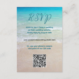 Cartão De Informações Placa de gabinete RSVP de código QR do site da Web