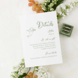 Cartão De Informações Placa de gabinete verde de sábio