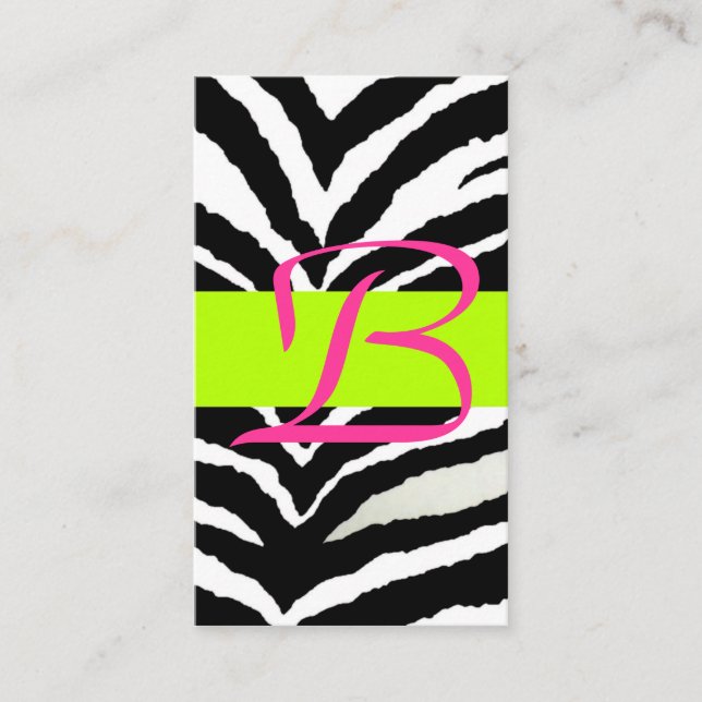 Cartão De Informações Placa de gabinete zebra (Frente)