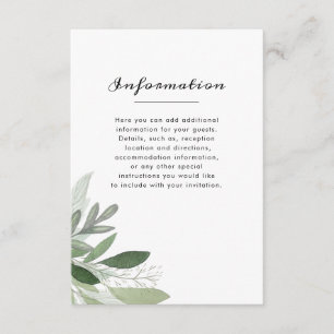 Cartão De Informações Placa de informações de blush de jardim