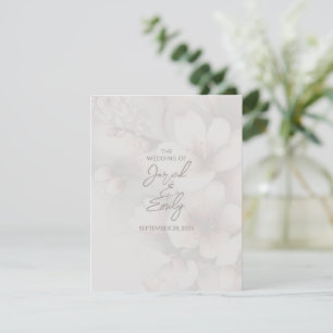 Cartão De Informações Placa de Invólucro de Cereja Blossom com Código QR