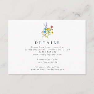 Cartão De Informações Placa de Invólucro Russo de Flores Selvagens Vibra