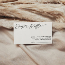 Placa de Raffle de Fralda minimalista