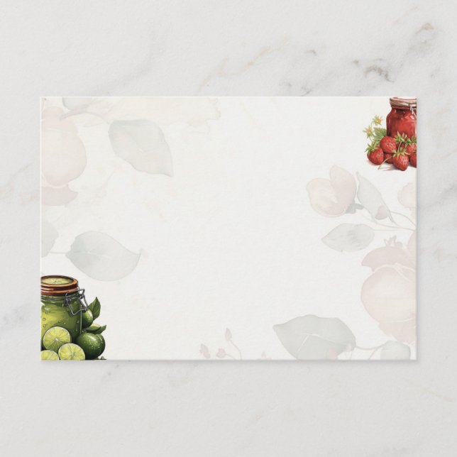 Cartão De Informações Placa de recebimento de Vazio básico Marmalade (Frente)