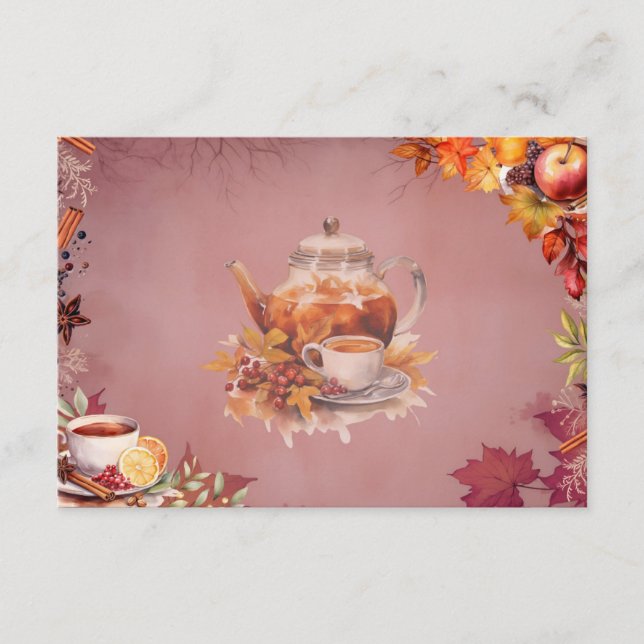 Cartão De Informações Placa de recebimento de Vazio de Wassail de aqueci (Frente)