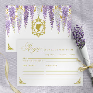 Cartão De Informações Placa de recebimento do Chá de panela Floral Vinta