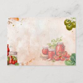 Cartão De Informações Placa de recebimento do Vazio de colagem de tomate