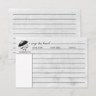 Cartão De Informações Placa de recebimento guarda-chuva do chá