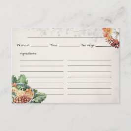 Cartão De Informações Placa de Receita Básica de Du Sopp