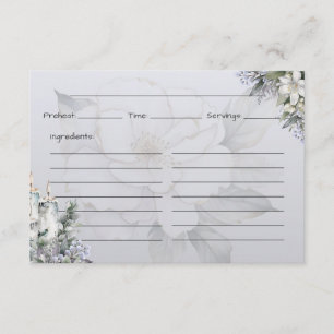 Cartão De Informações Placa de receita básica Elegance