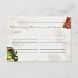 Cartão De Informações Placa de Receita Básica Marmalade