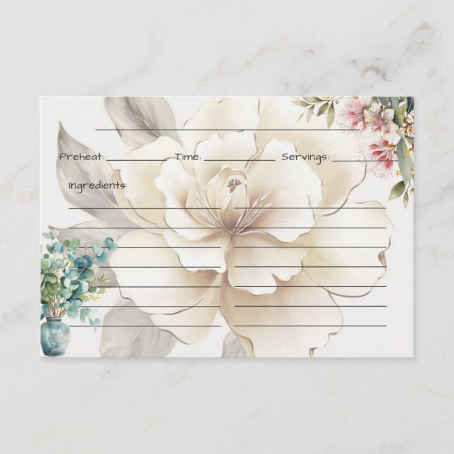 Cartão De Informações Placa de Receita da Serenidade (Frente)