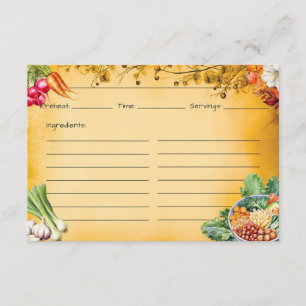 Cartão De Informações Placa de Receita de Du Sopp