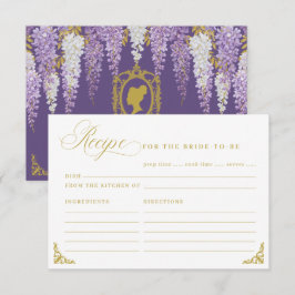 Cartão De Informações Placa de Receita do Chá de panela de Vintage Roxo