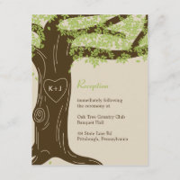 Placa de Recepção de casamento de árvore de carval